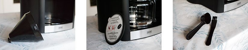 BEEM Fresh Aroma Perfect V2 Filterkorb Tropfschutz, Bohnenbehälter Deckel, Portionierlöffel und Reinigungspinsel